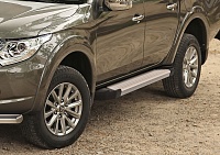 Порог - площадка «Silver» для Mitsubishi L200 2016+